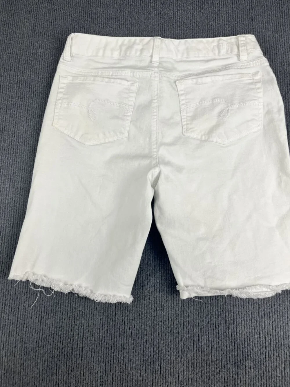 White Justice Girls Frayed Hem Bermuda Shorts Size 18